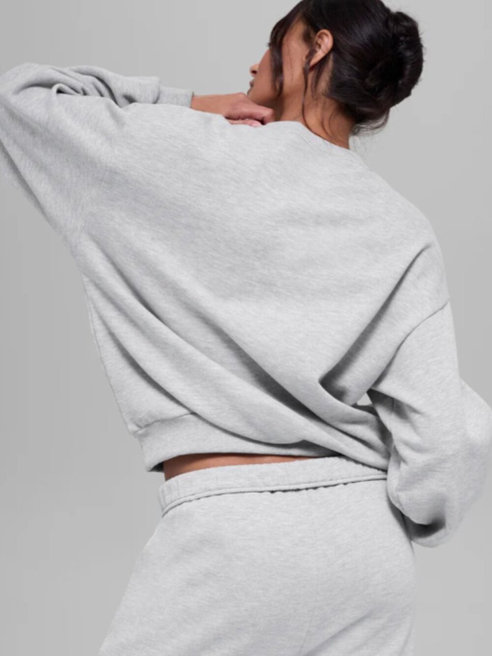 Alo Accolade Crewneck Sweatshirt Streetwear Grey - New - Picture 4 of 6